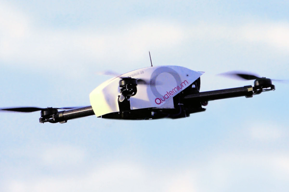 The HYBRiX.20 fuel-electric quadcopter in action