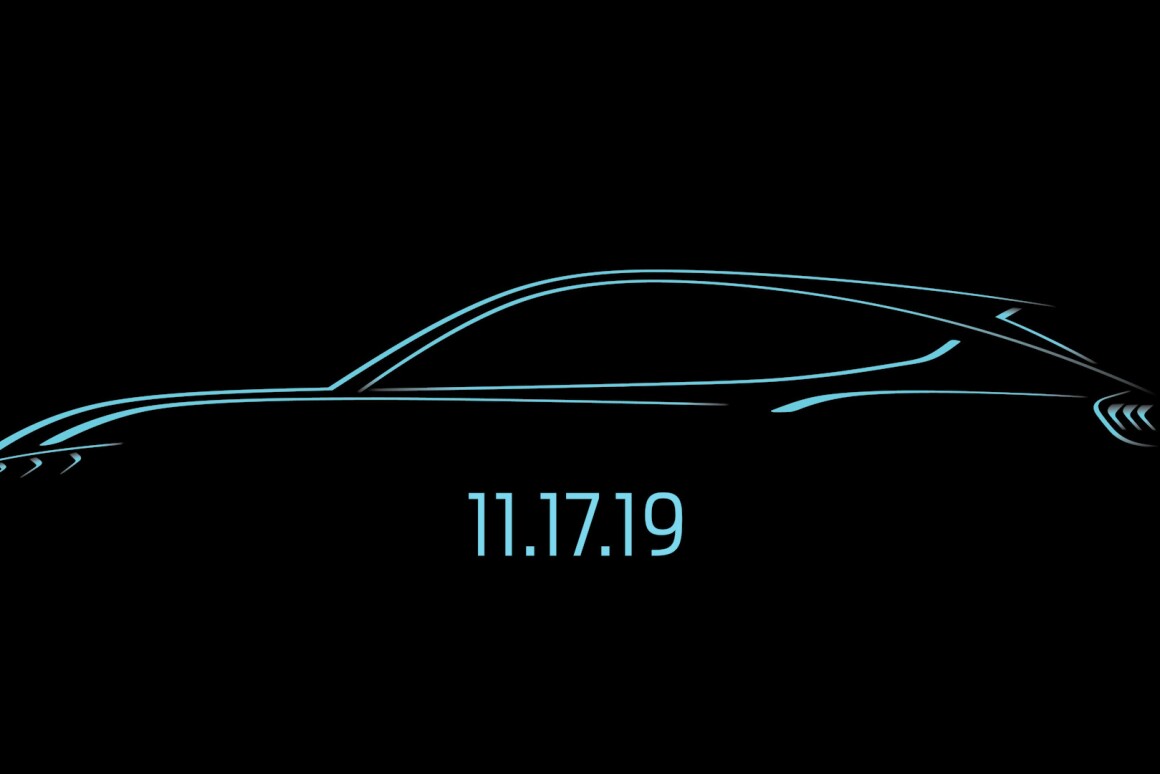 Ford teases the LA Auto Show debut of its all-new electric crossover, inspired by Mustang