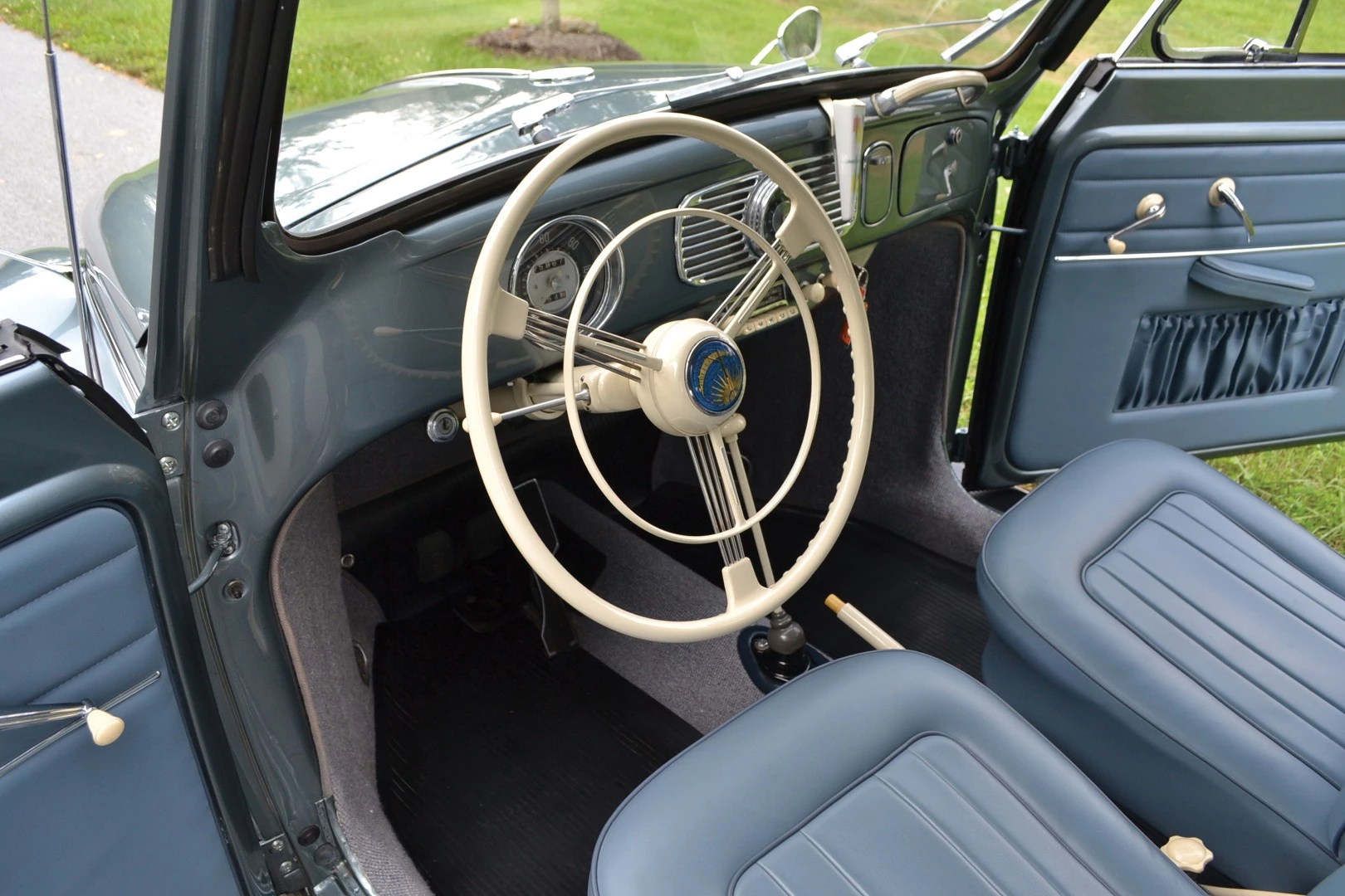 This 1955 Volkswagen Beetle Cabriolet by Karmann is currently the fourth most valuable Volkswagen Beetle ever sold at auction, fetching $82,500 at RM-Sothebys' 2015 Amelia Island auction. | Auction Link