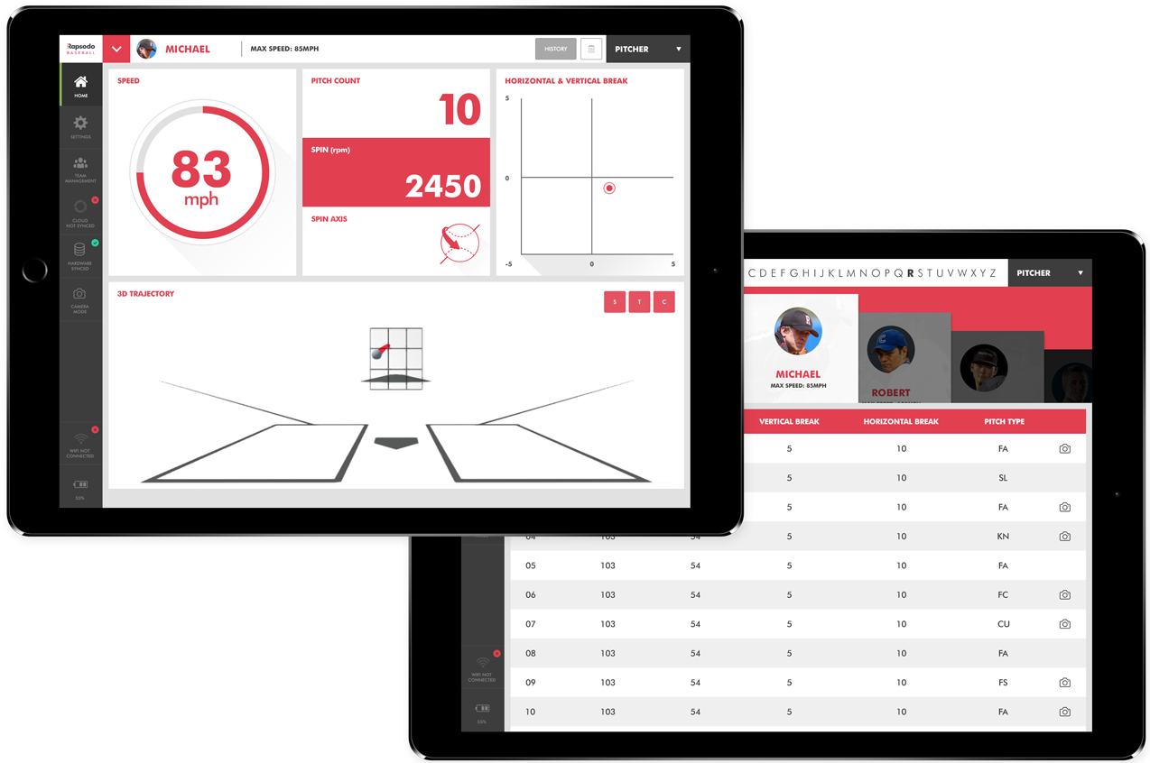 Multiple users can have their information stored in the Rapsodo app