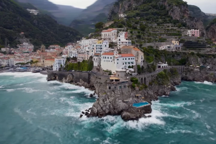 This is not a drone photo of Italy's Amalfi Coast. It's a volumetric 3D rendering built out of drone-based images using Neural Radiance Field (NeRF) technology from nVidia