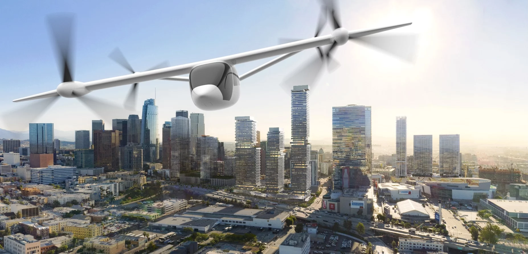 The Overair will have bigger, more efficient propellers in horizontal flight than any regular fixed-wing plane