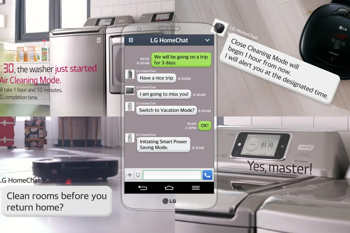 LG HomeChat will allow users to issue commands and receive status updates from their smart appliances by texting them and using simple, conversational language