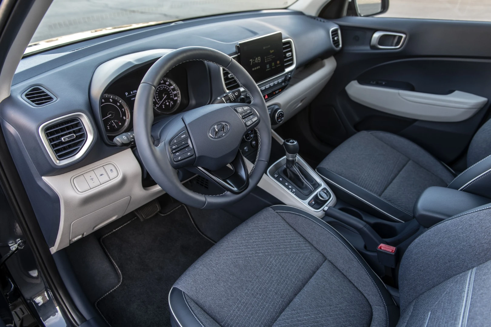 Plenty of buttonry on the steering wheel