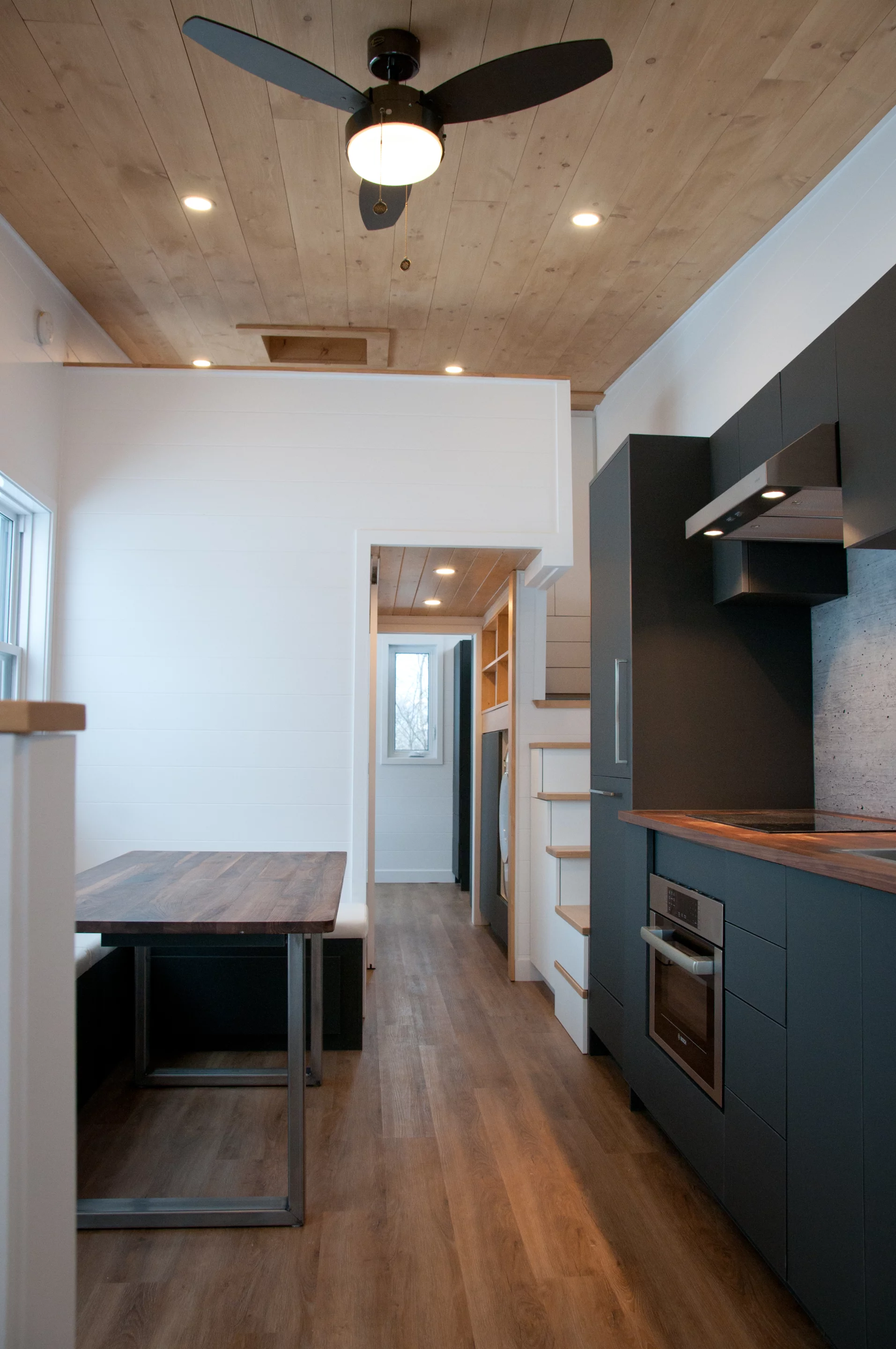 The Noyer XL's interior decor is modern and minimalist, flattering the small space