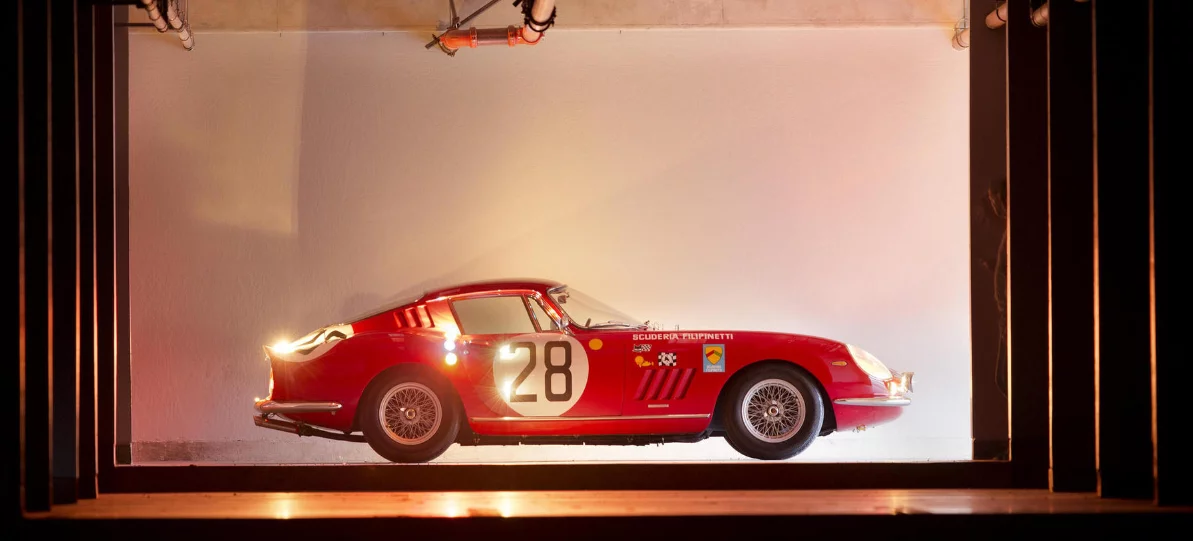 This car (chassis number 09079) was delivered new to famous race team owner Georges Filipinetti of Geneva, Switzerland, and has had an exceptional and well-documented history.
