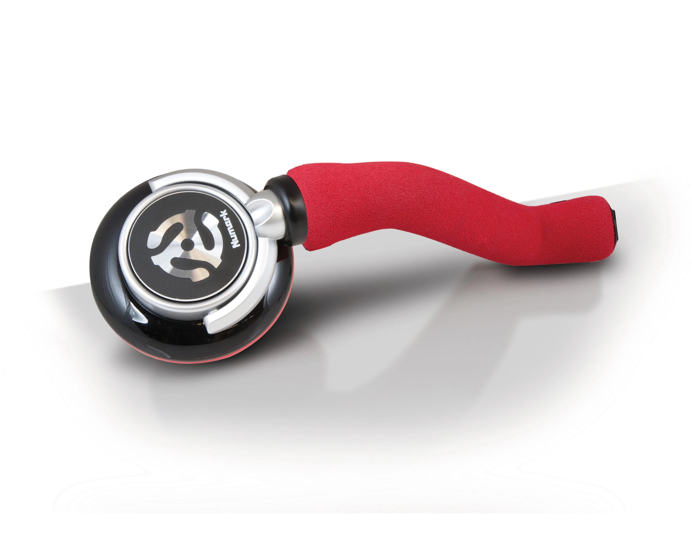 Numark's Redphone is a professional DJ stick that has one headphone with a 50mm driver mounted on a cushioned, ergonomic handle