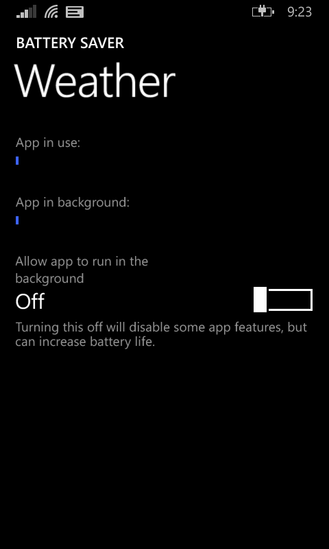 Disable apps from running in the background