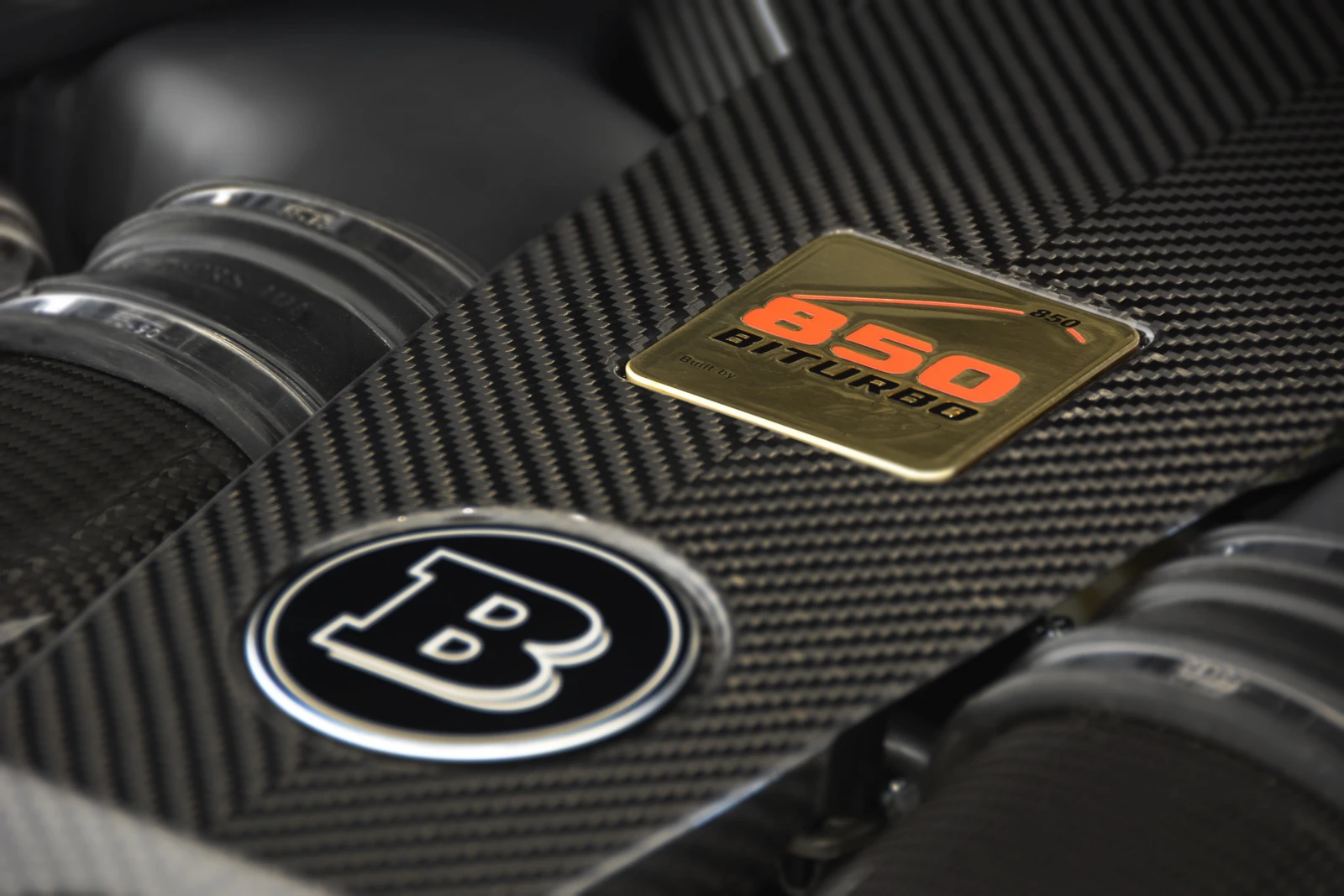 Bigger turbo compressors and more displacement help draw extra power from the Brabus
