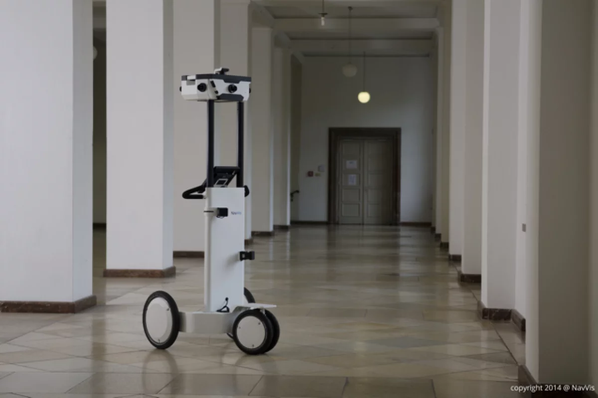 Users of the NavVis mapping trolley don't have to hide from its cameras