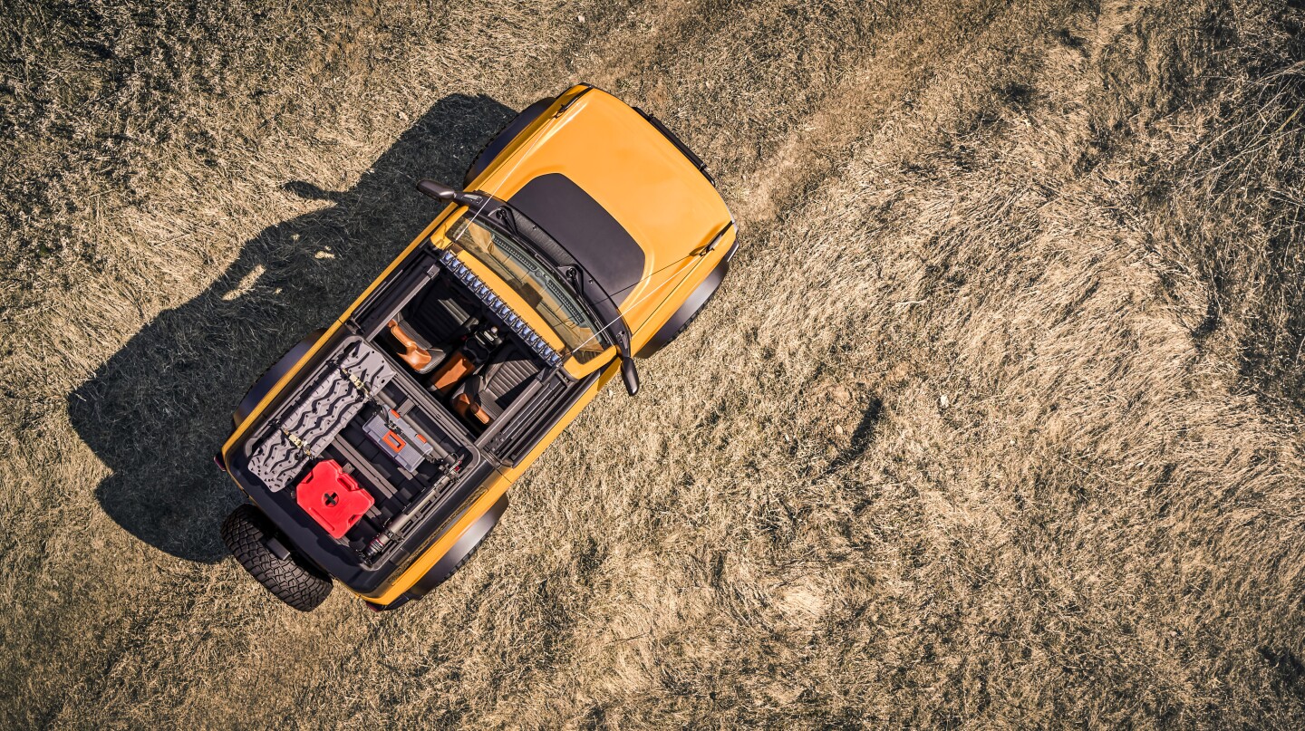 With its removable roof, the Bronco provides a breezy place to relax and stargaze