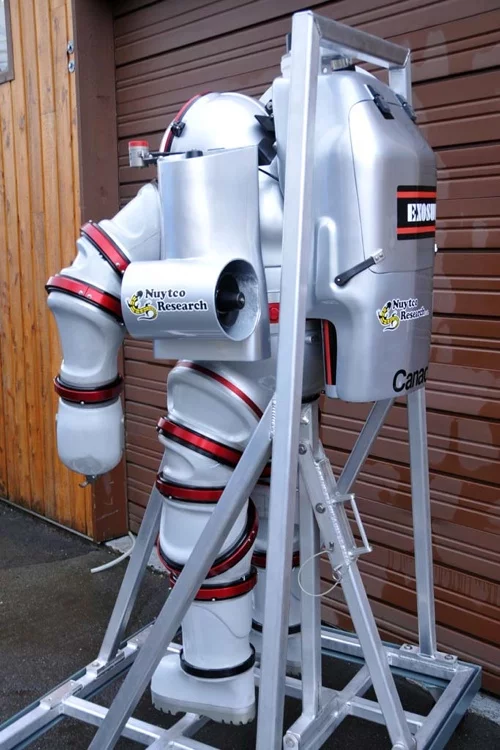 Rear-view of the Exosuit Atmospheric Diving System (Photo: Nuytco Research)