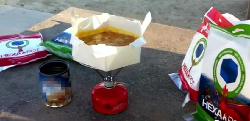 The Hexa Pot can boil water and cook common backpacking meals