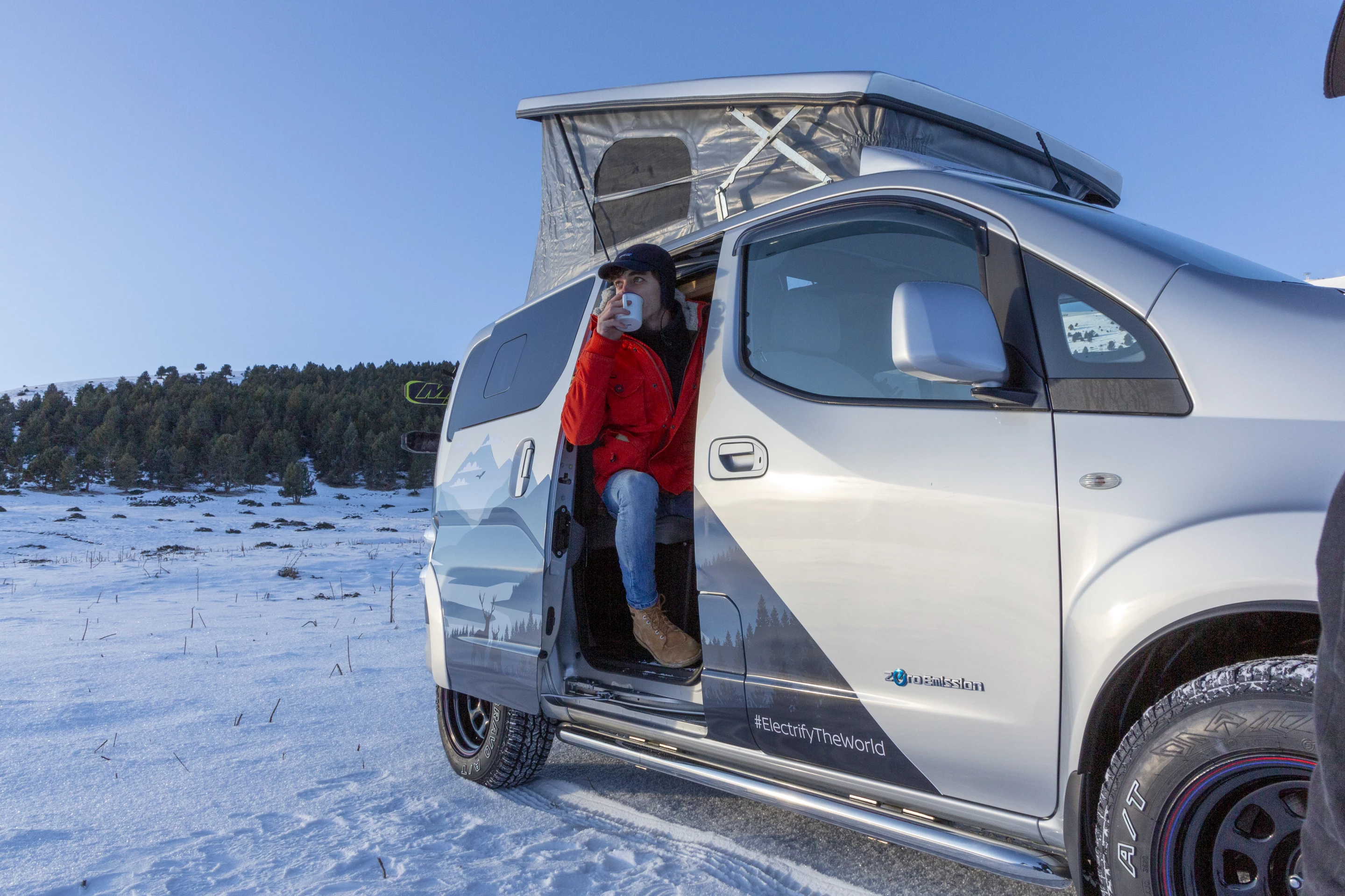 Nothing like a warm van and cup of coffee as the temperature drops off just before sunset