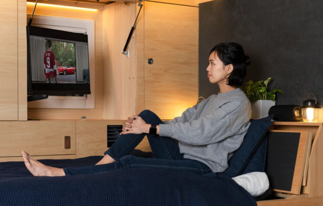 Computer monitor by day, bedside TV by night