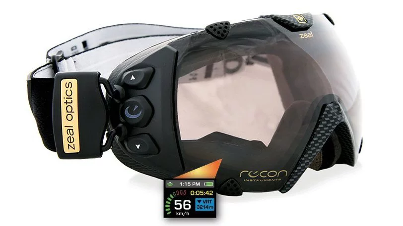 Zeal/Recon have unveiled the world's first goggles with GPS and head mounted display