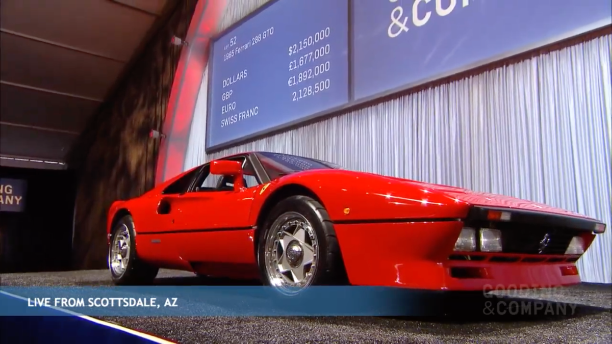 $2,507,500 | 1985 Ferrari 288 GTO | Auction Link: Gooding & Company