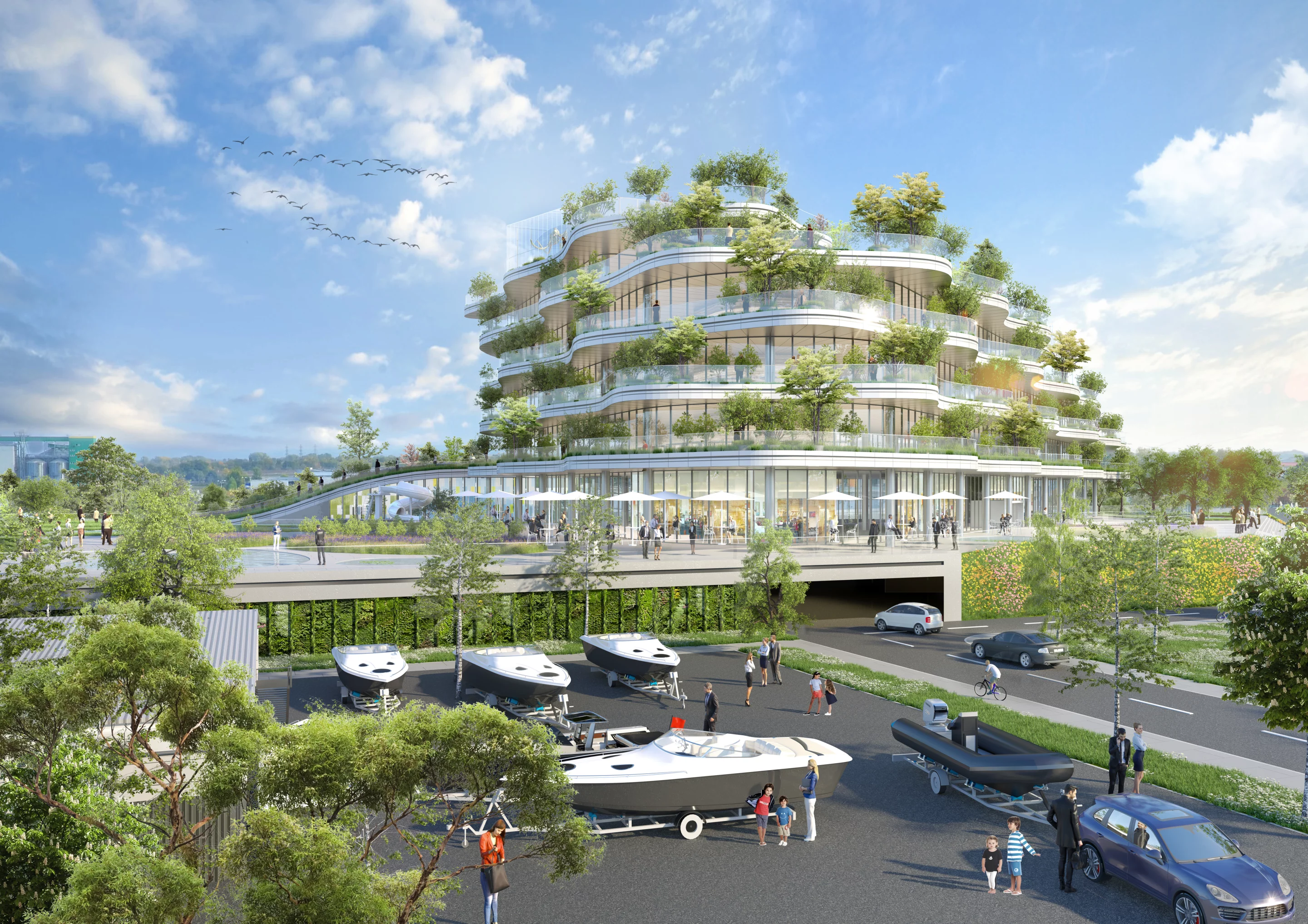 The idea behind Semaphore is to demonstrate Soprema's range of products, including waterproofing and insulation