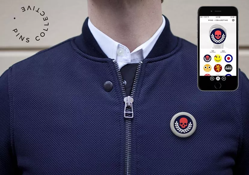 Users select or create their gifs via an app, which then sends them to the Pin