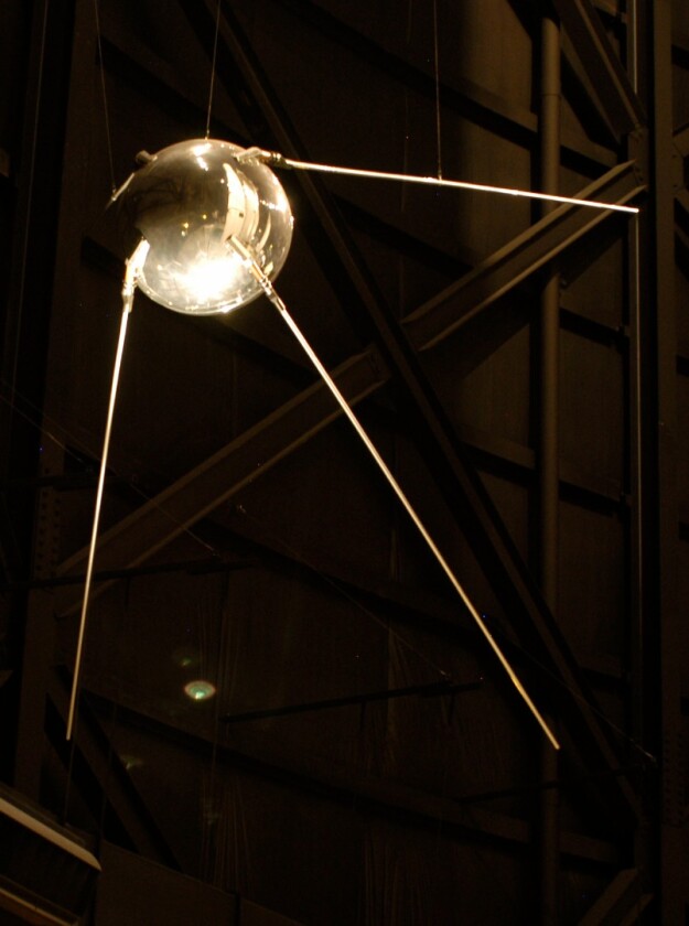Sputnik 1 replica at the National Museum of the United States Air Force