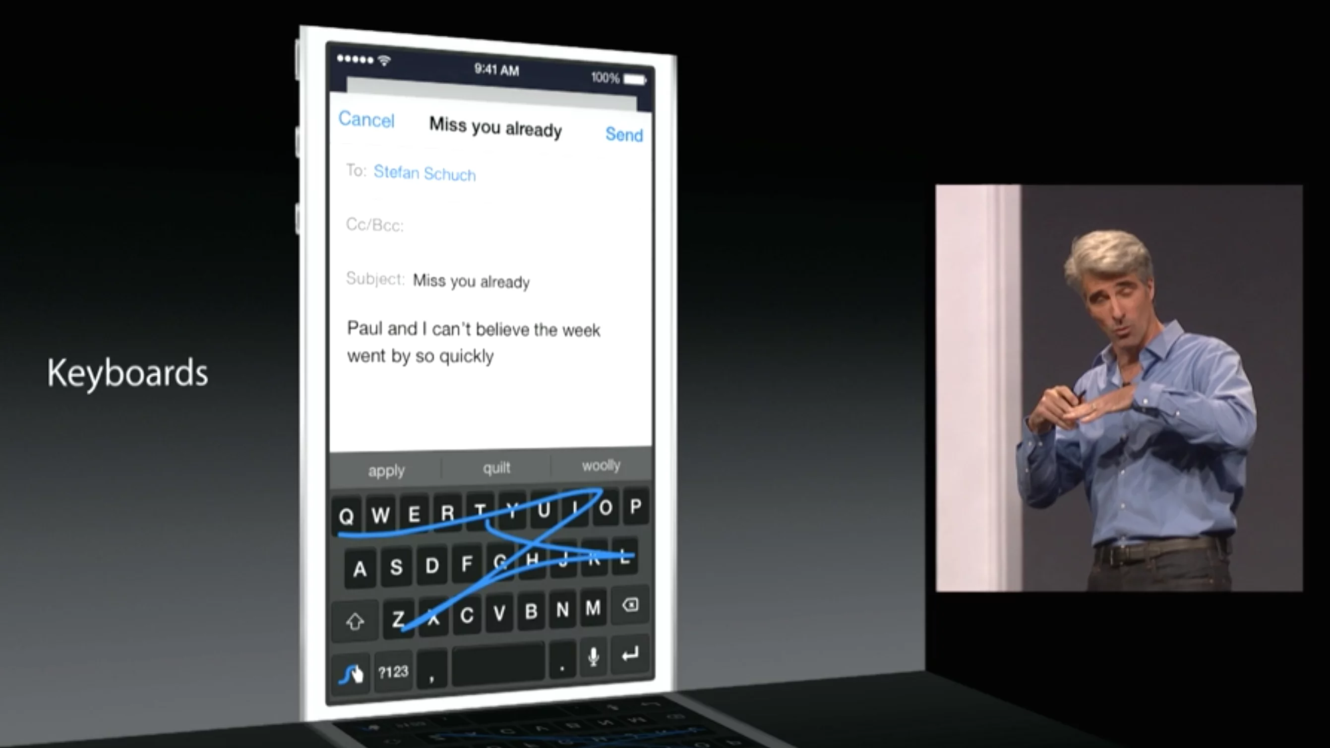 A popular feature will be the ability to use third party keyboard