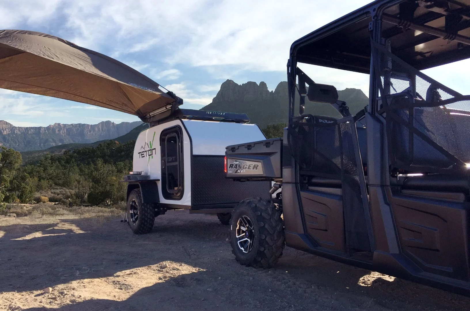 TetonX's Jake base model is an ultralight, affordable off-road trailer for UTVs or highway-legal vehicles