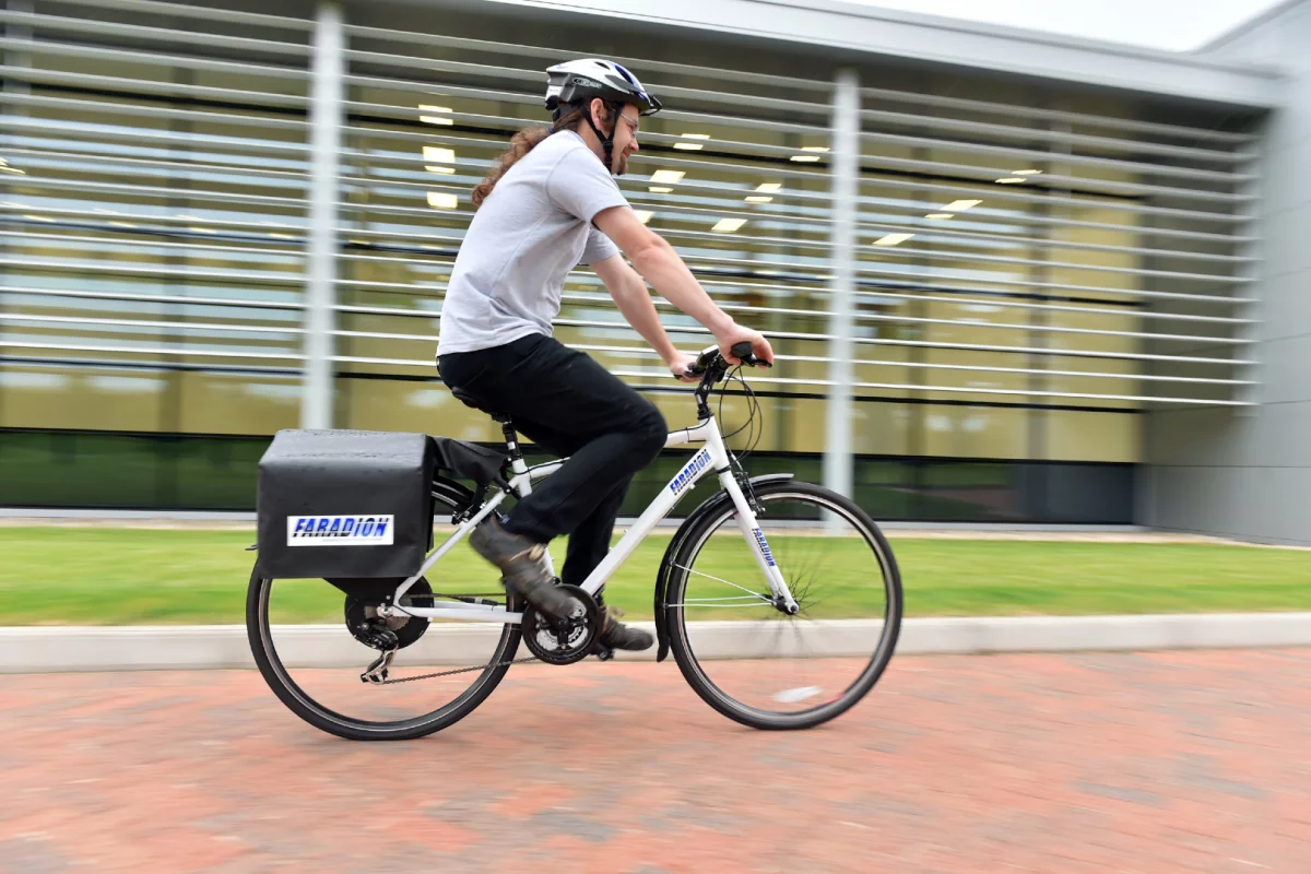 The e-bike, with its sodium-ion battery pack