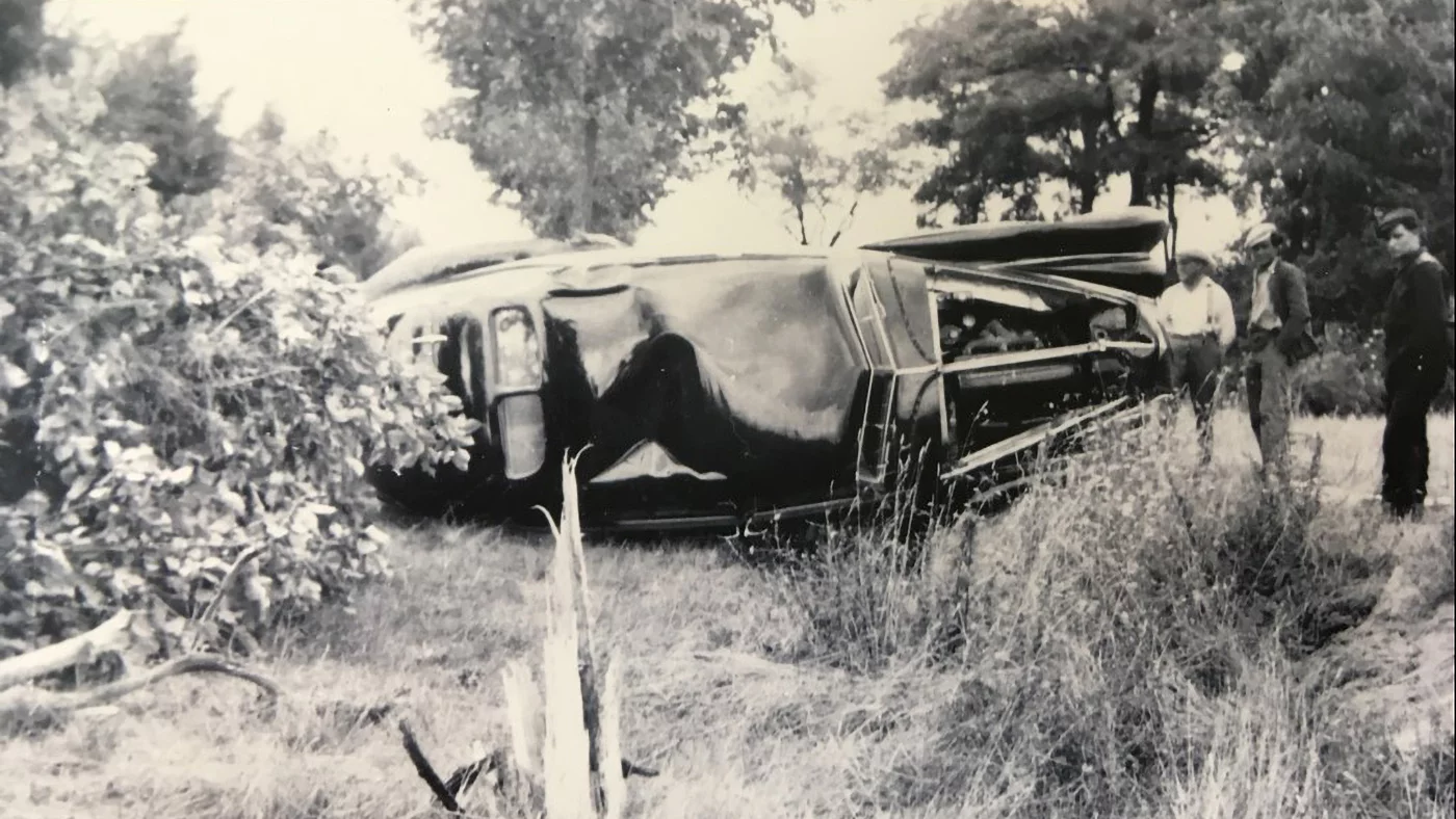 The original 1939 Corniche prototype was lost in France in 1939 at the outbreak of World War II. It was extensively damaged in a traffic accident whilst undergoing road tests in France in August 1939. Sent for repairs, the chassis made it home to the Bentley plant in Derby, but the bodywork was destroyed in a bombing raid on Dieppe later in 1939 and was never seen again