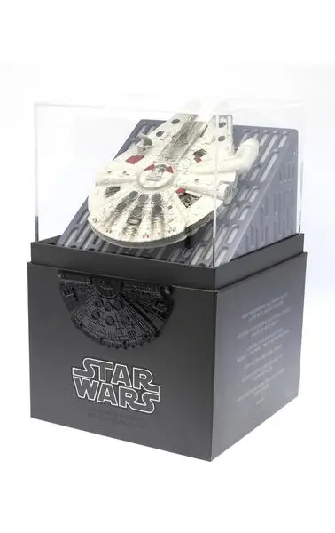 The included display case features lights and sound, which will make sure it looks as good on a shelf as it does in the air