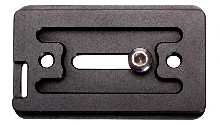 There are two 0.25-inch holes on the bottom of the Joby UltraPlate