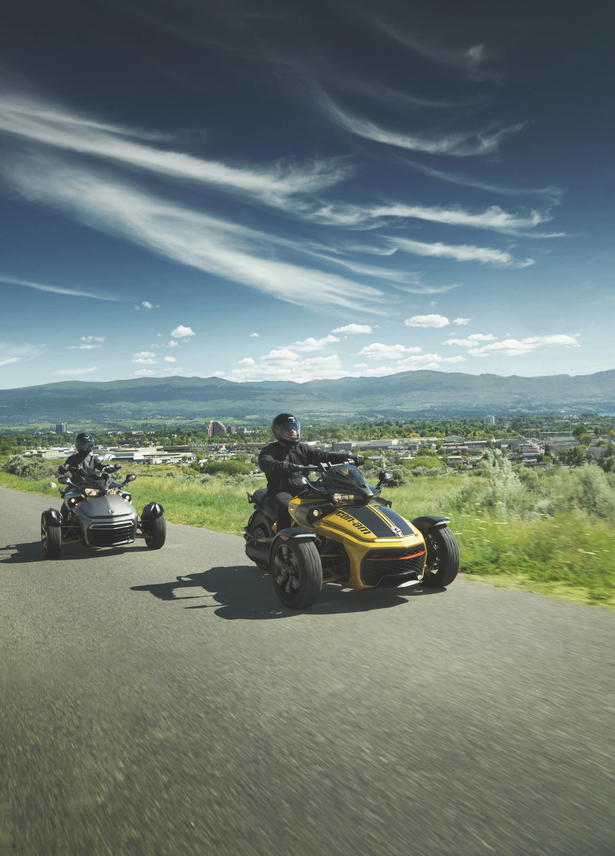 The F3-S is just as comfortable riding on the backroads as it is drifting in parking lots