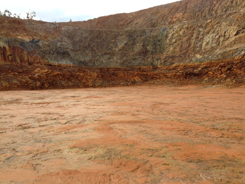 The wastewater sludge that remains after treated water is removed from a hydrotalcite treatment