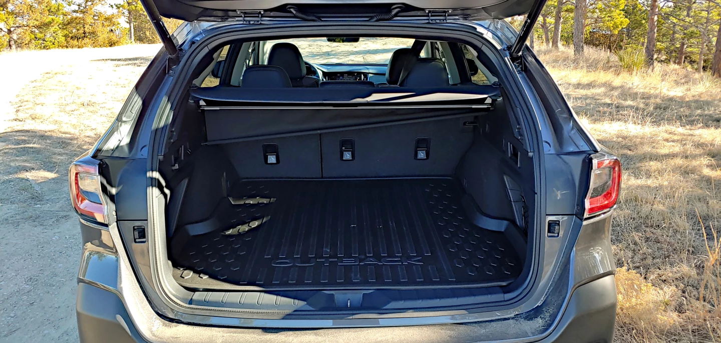 Cargo space in the 2020 Subaru Outback is nice and large, and access to the roof rack is easier thanks to the shorter stance of the wagon design