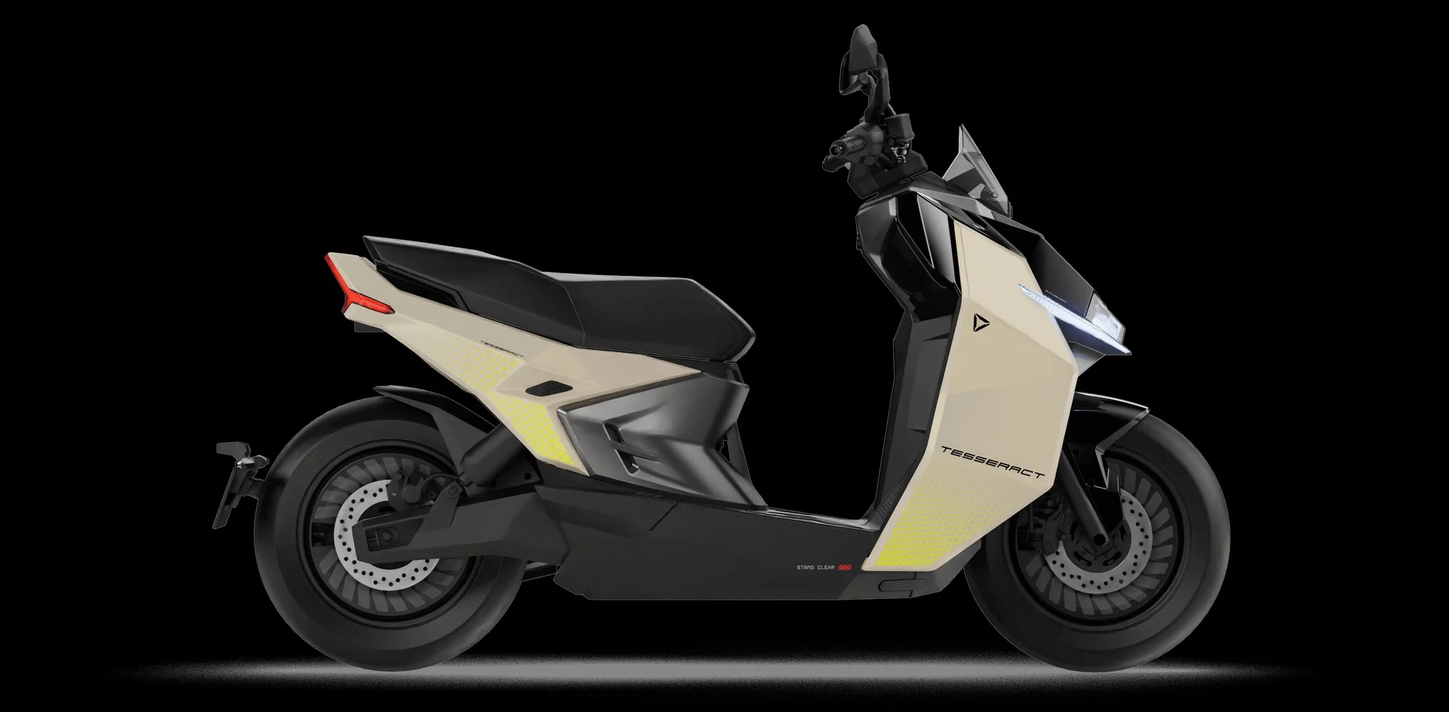 The Tesseract houses a 20.1-horsepower electric motor and is constructed on an all-new platform
