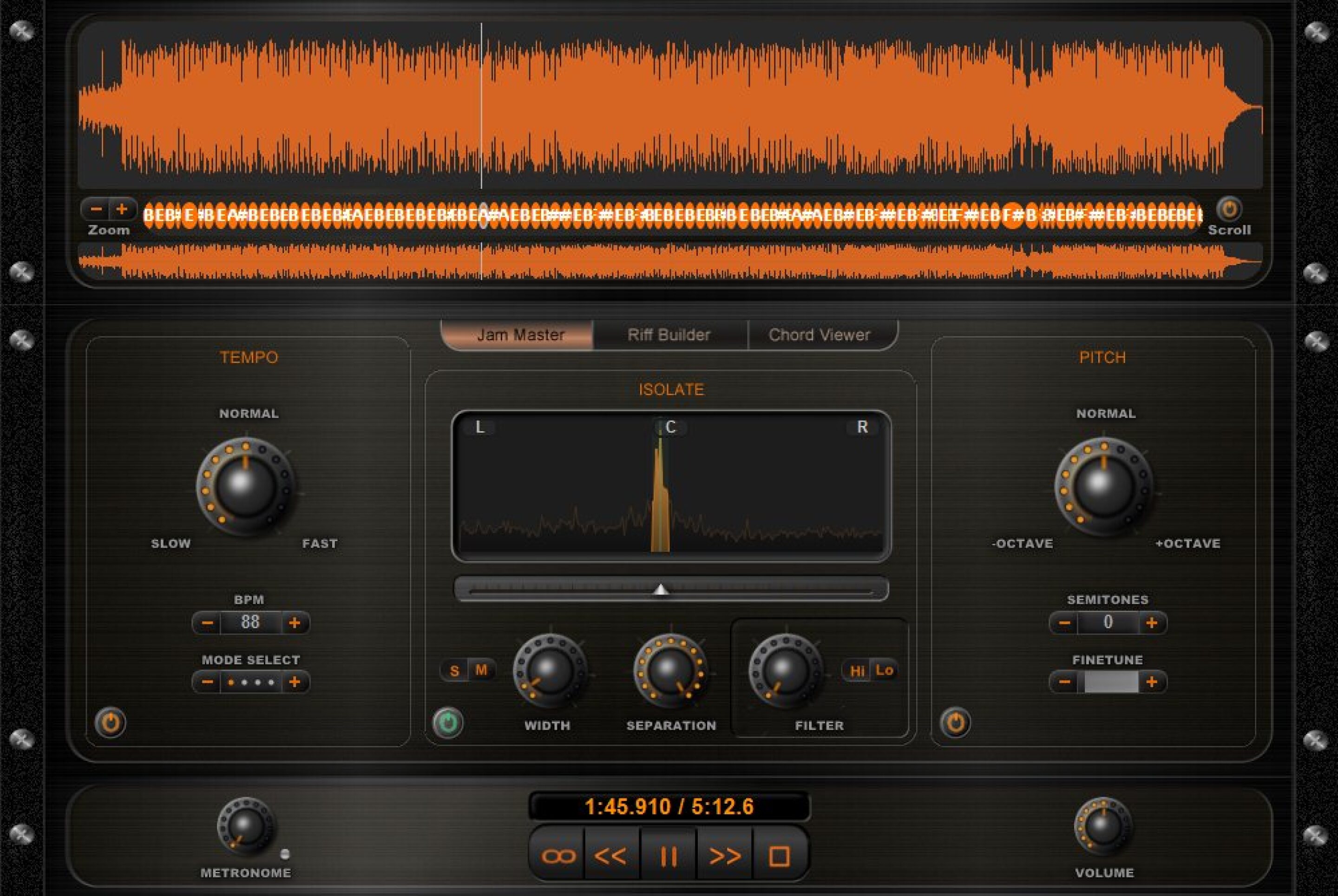 Review Riffstation jam software for guitar