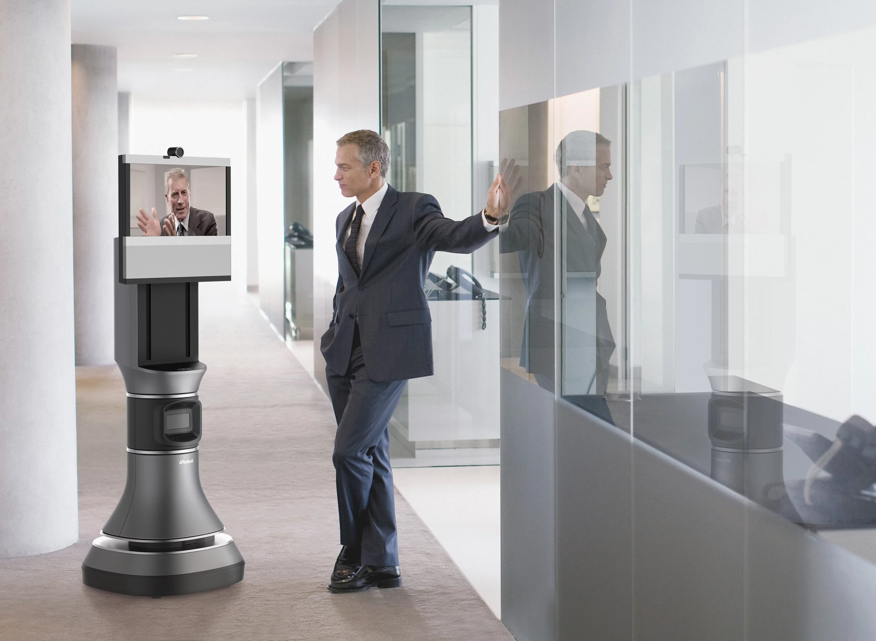 The iRobot Ava 500 in an informal conversation
