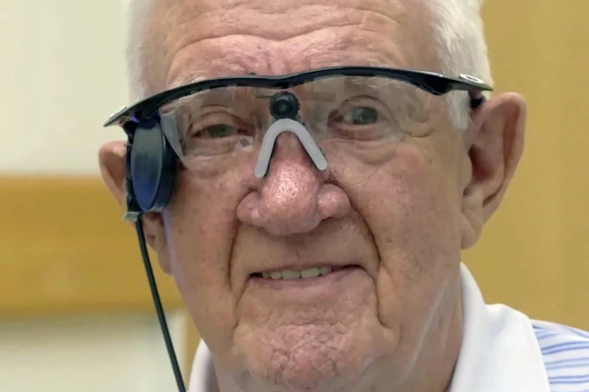 The 80-year-old Raymond Flynn was the first to receive the implant for AMD treatment