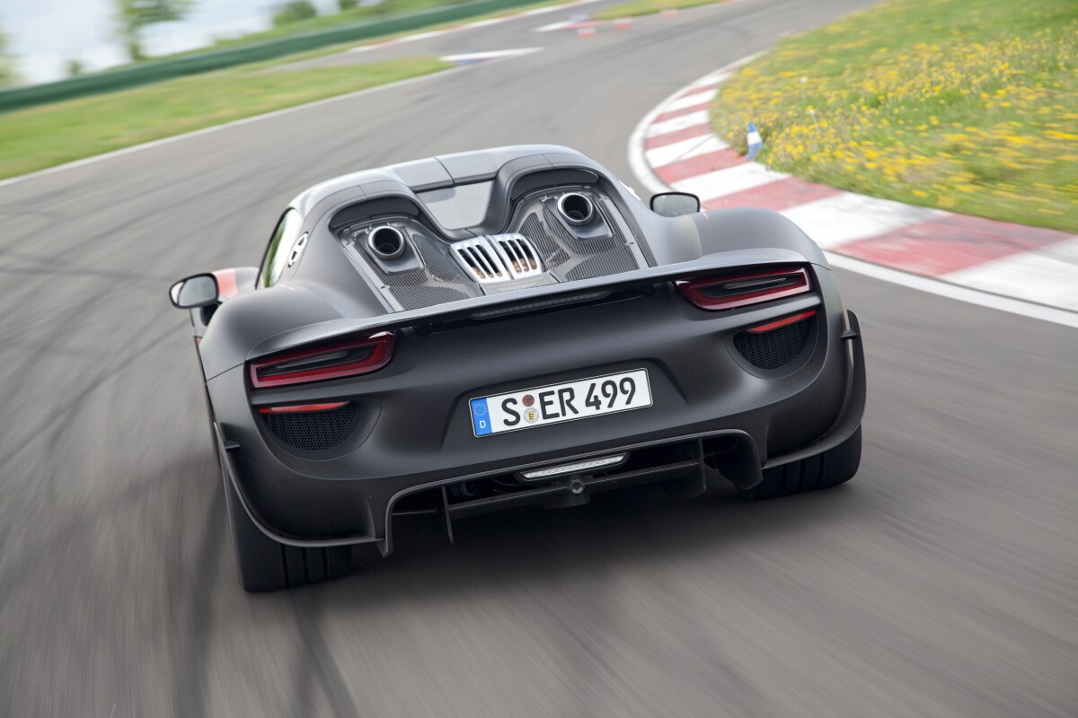 The 918 exhaust pipes are moved higher up on the car