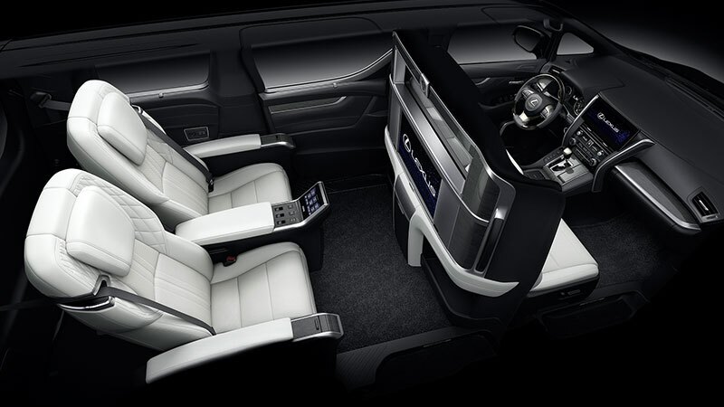 The four-seat VIP rear cabin features two recliners, an entertainment system, a refrigerator and a touchscreen controller
