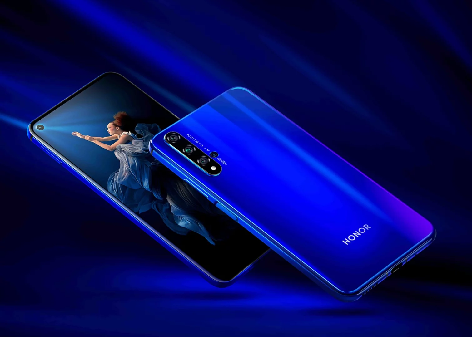 Both the Honor 20 (shown here) and the Honor 20 Pro feature Huawei's latest Kirin 980 processor