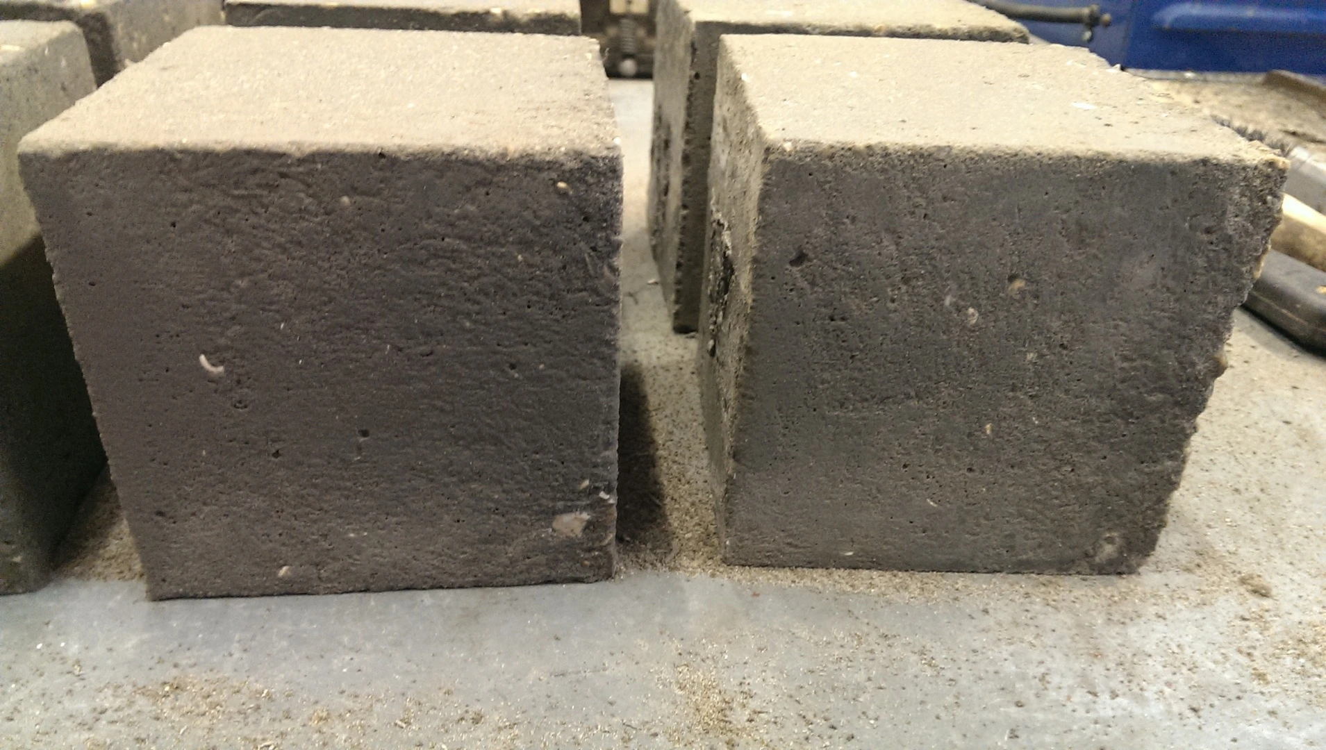 Samples of the graphene-enhanced concrete