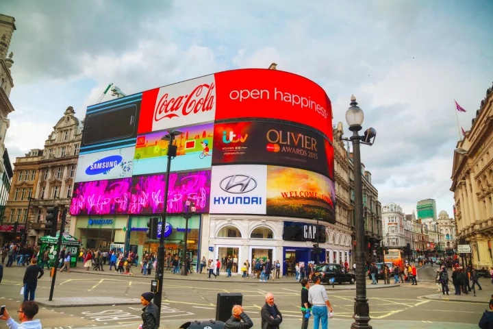 The current adverts in Piccadilly Circus will be replaced by a massive 17.56 m high by 44.62 m wide LED screen