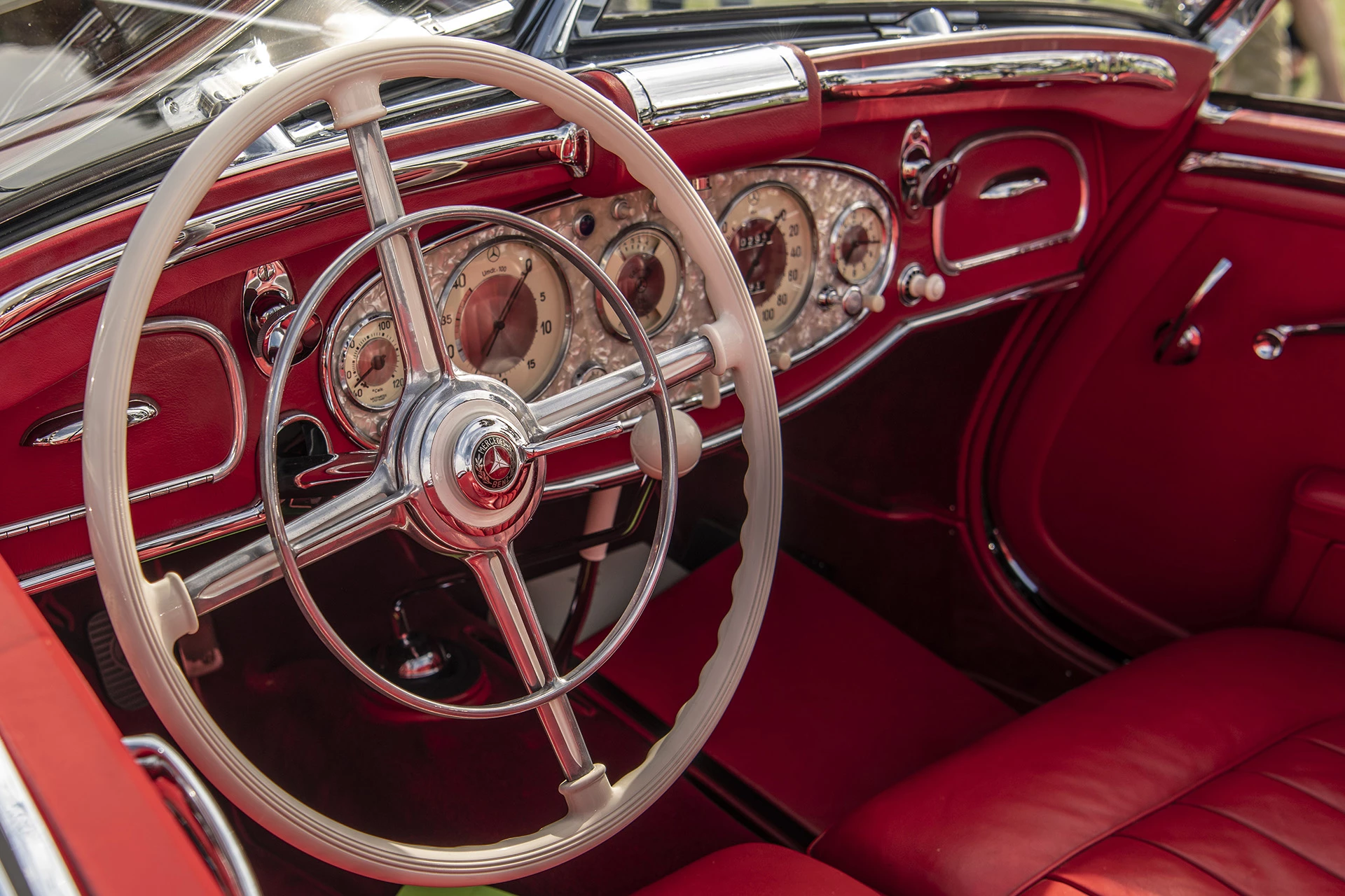 This monumentally large and remarkably photogenic 1938 Mercedes-Benz 540K Spezial Roadster won the 2021 Rolex Best of Show award at the Quail, a Motorsport Gathering. There are quite a few images of this beast in the gallery section and it is one of the most visually arresting automobiles you'll ever see.