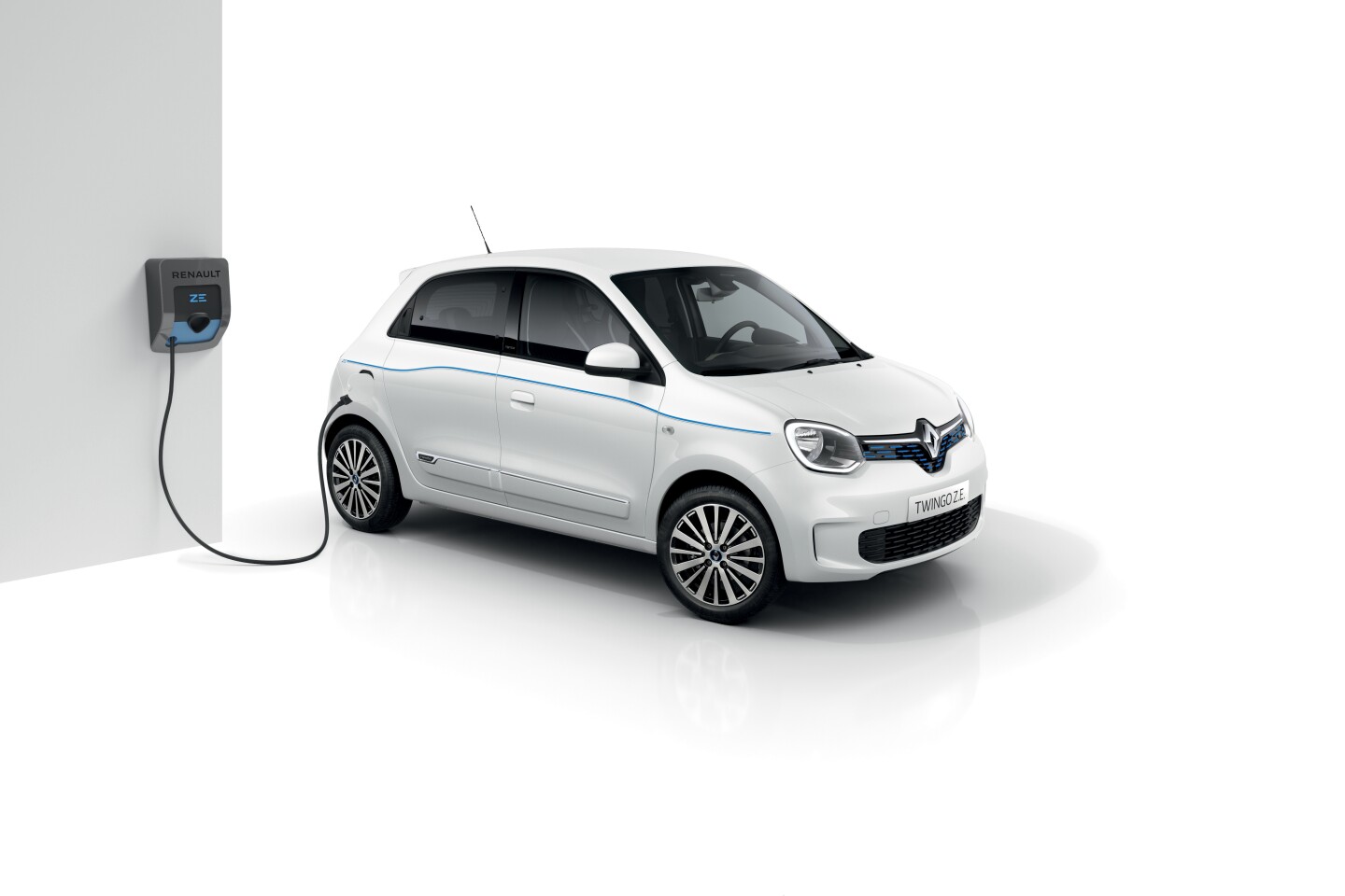 The Twingo Z.E. is charged using a Type 2 connection