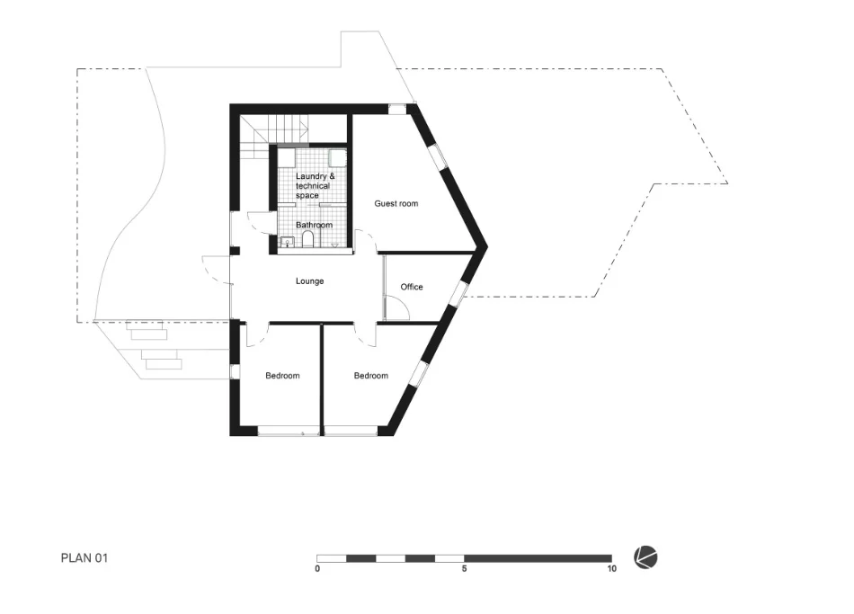 House Dokka floorplan lower level
