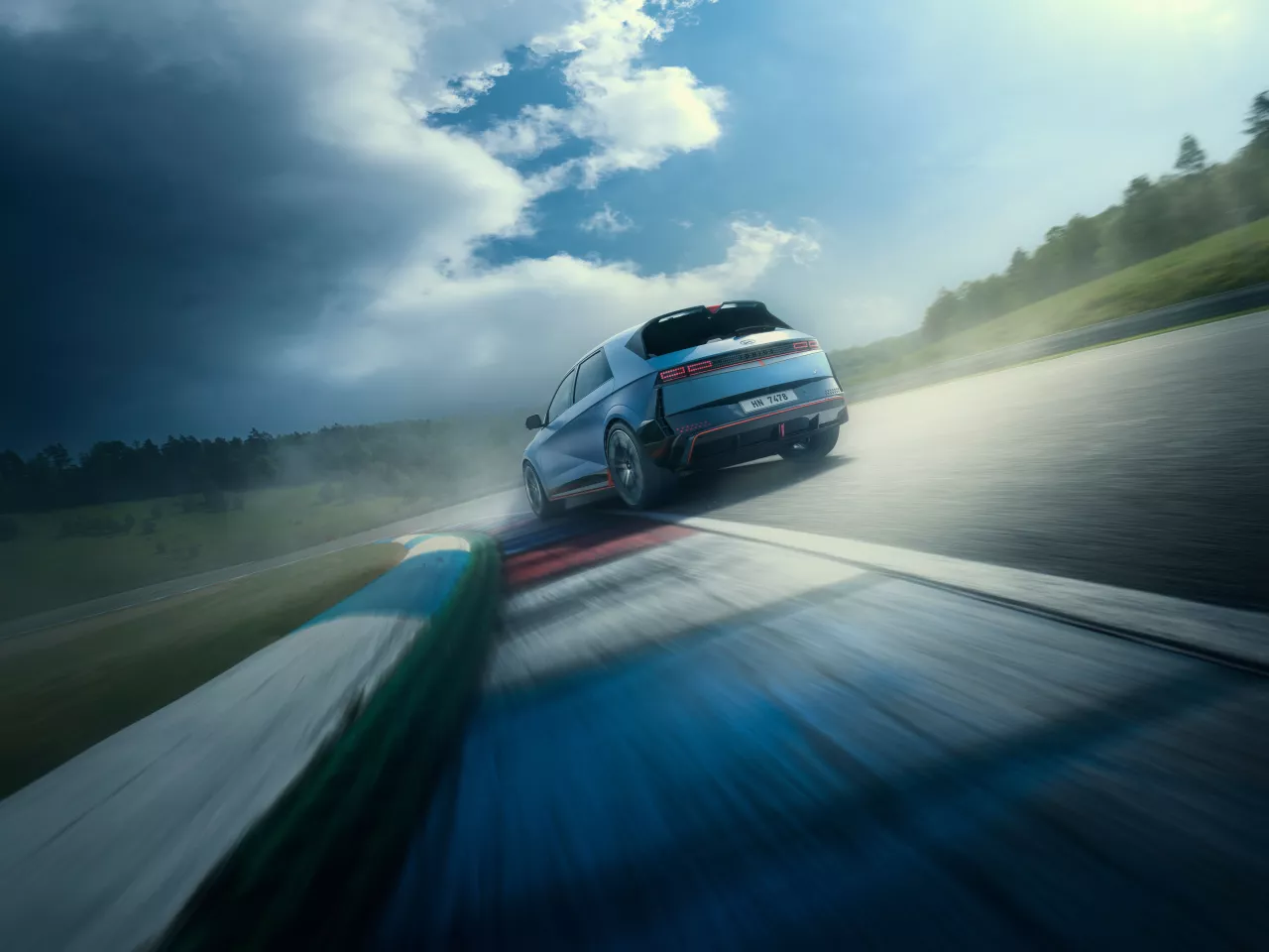 The 2024 Ioniq 5 N features a N Grin Boost that increases the vehicle's motor output to 478 kW