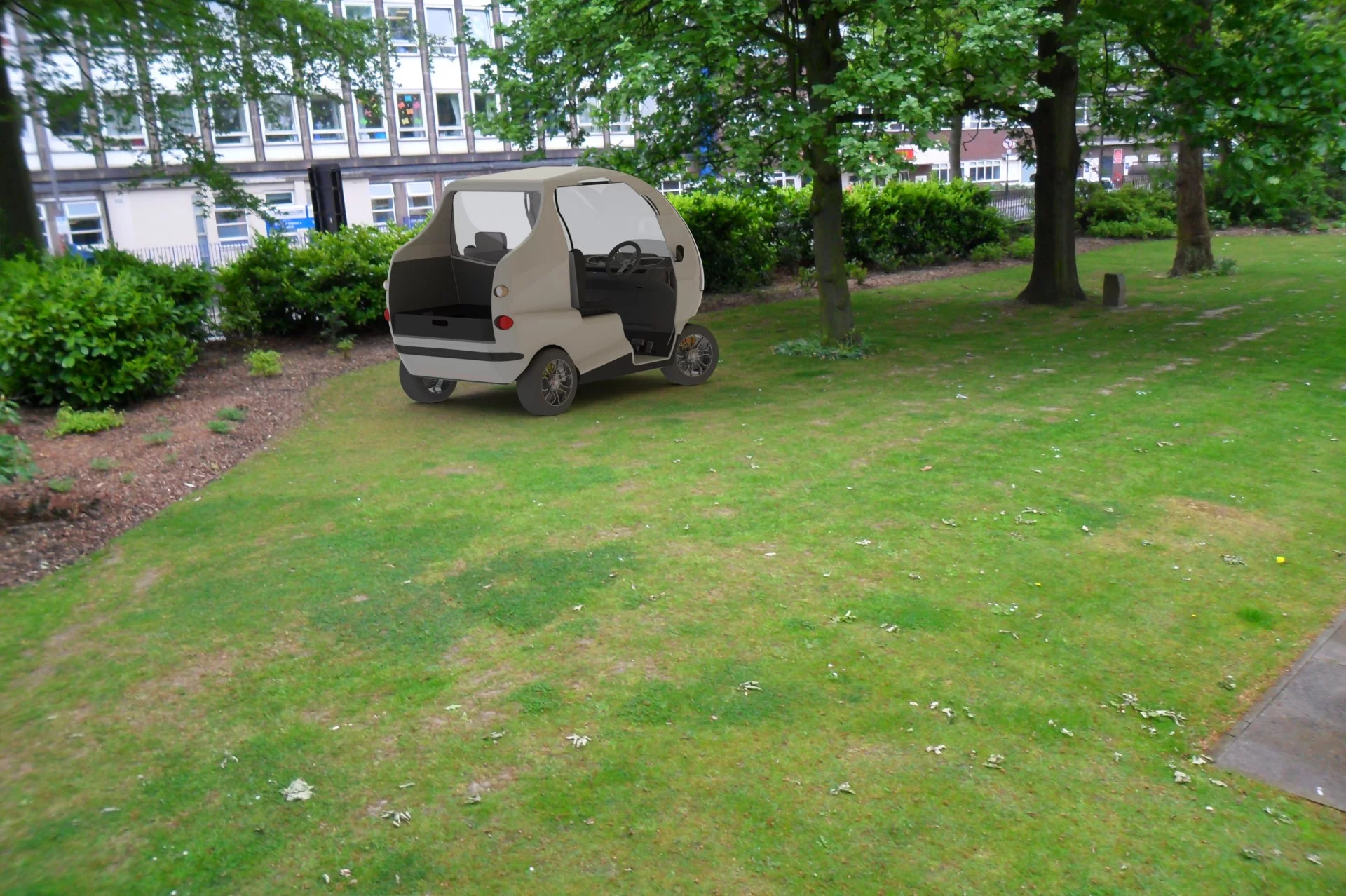 The Bug-E would be useful around public parks and gardens, theme parks or the golf course - with four rear storage options helping it to fit into numerous usage scenarios