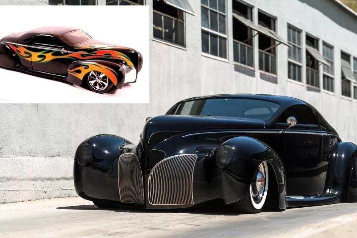 This Lincoln Zephyr moved into mainstream culture when Mattell built a 1/18 scale model of the car for it's top selling Hot Wheels range (inset) of toy cars, ensuring it became one of the most instantly recognisable cars on the planet for a generation.
