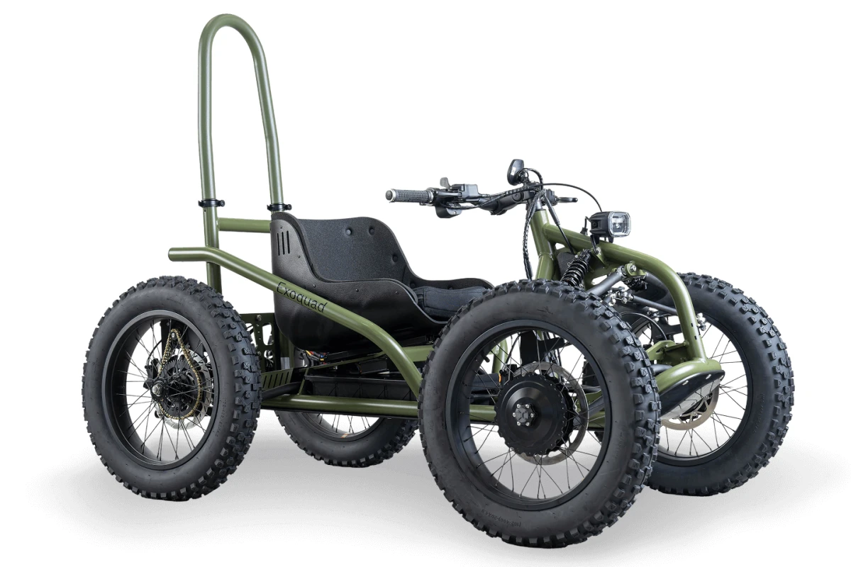 four wheel electric bicycle TrikExplor Fat Tire Recumbent Quad-F420E designed torque sensor for smoother power distribution and a better riding experience The Most Incredible 4 Wheel