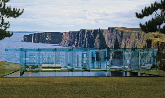 The glass house from Carlo Santambrogio is literally a see-through cube